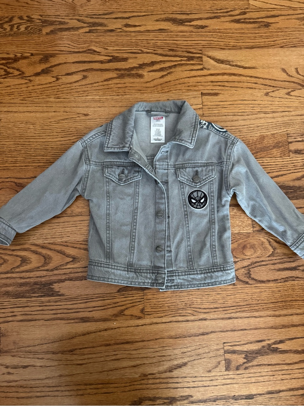 Kids Spider-Man Grey Denim Jacket